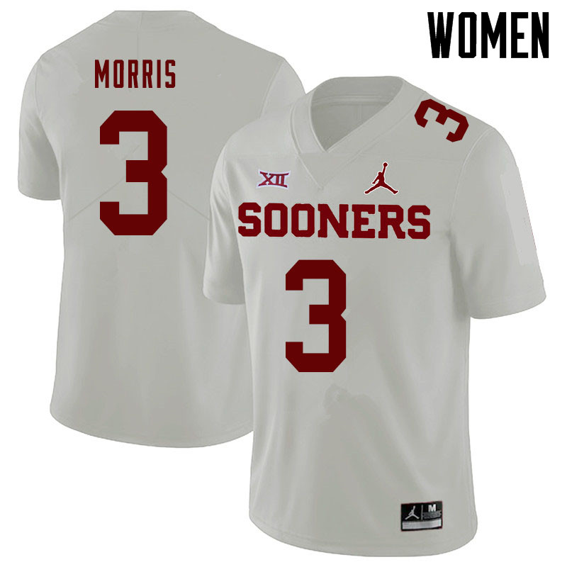 Jordan Brand Women #3 Jamal Morris Oklahoma Sooners College Football Jerseys Sale-White